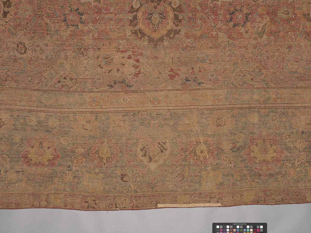 Carpet, Wool (warp, weft and pile); asymmetrically knotted pile