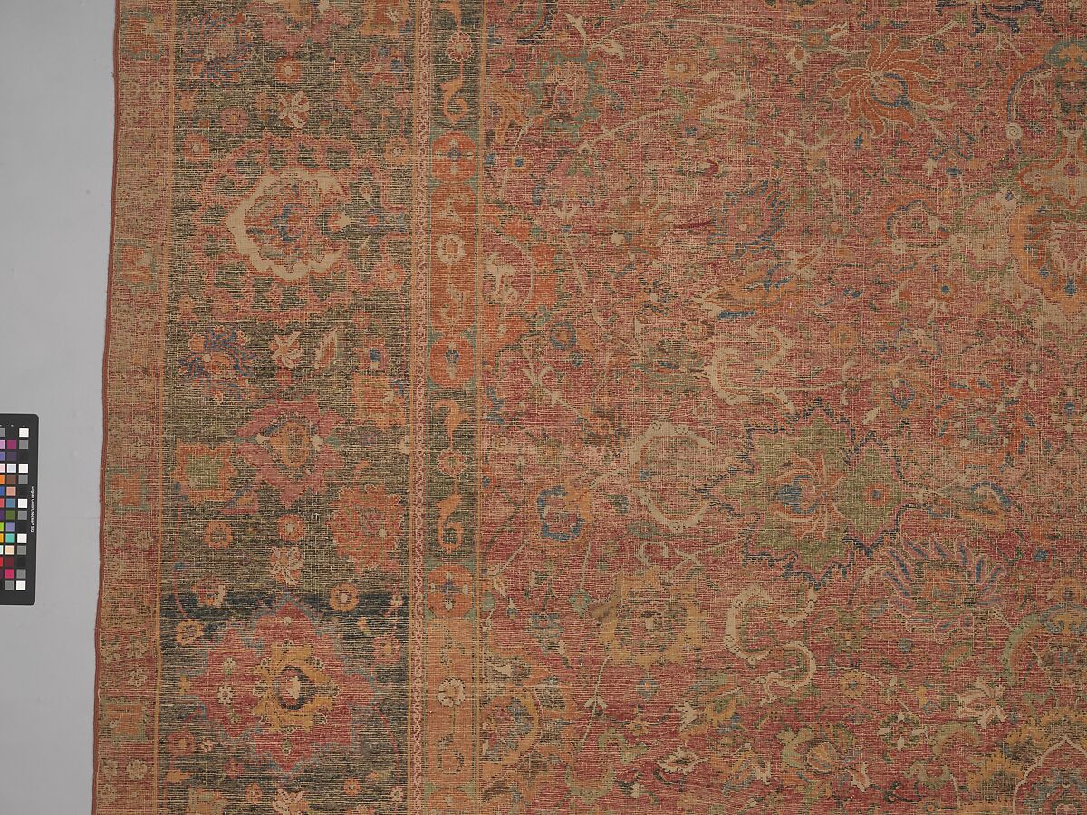 Carpet, Wool (warp, weft and pile); asymmetrically knotted pile
