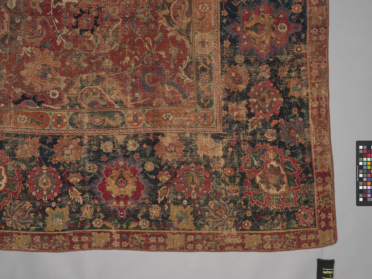Carpet, Wool (warp, weft and pile); asymmetrically knotted pile