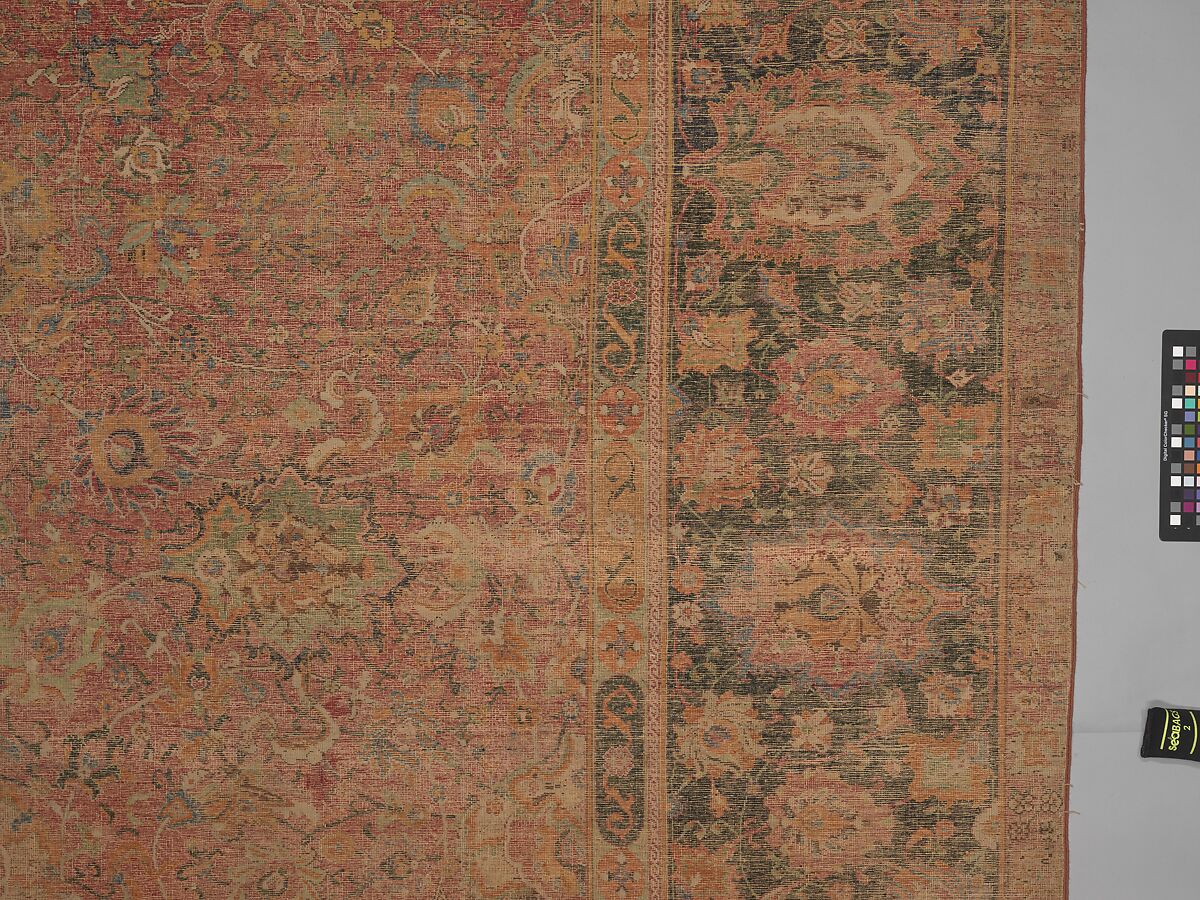 Carpet, Wool (warp, weft and pile); asymmetrically knotted pile