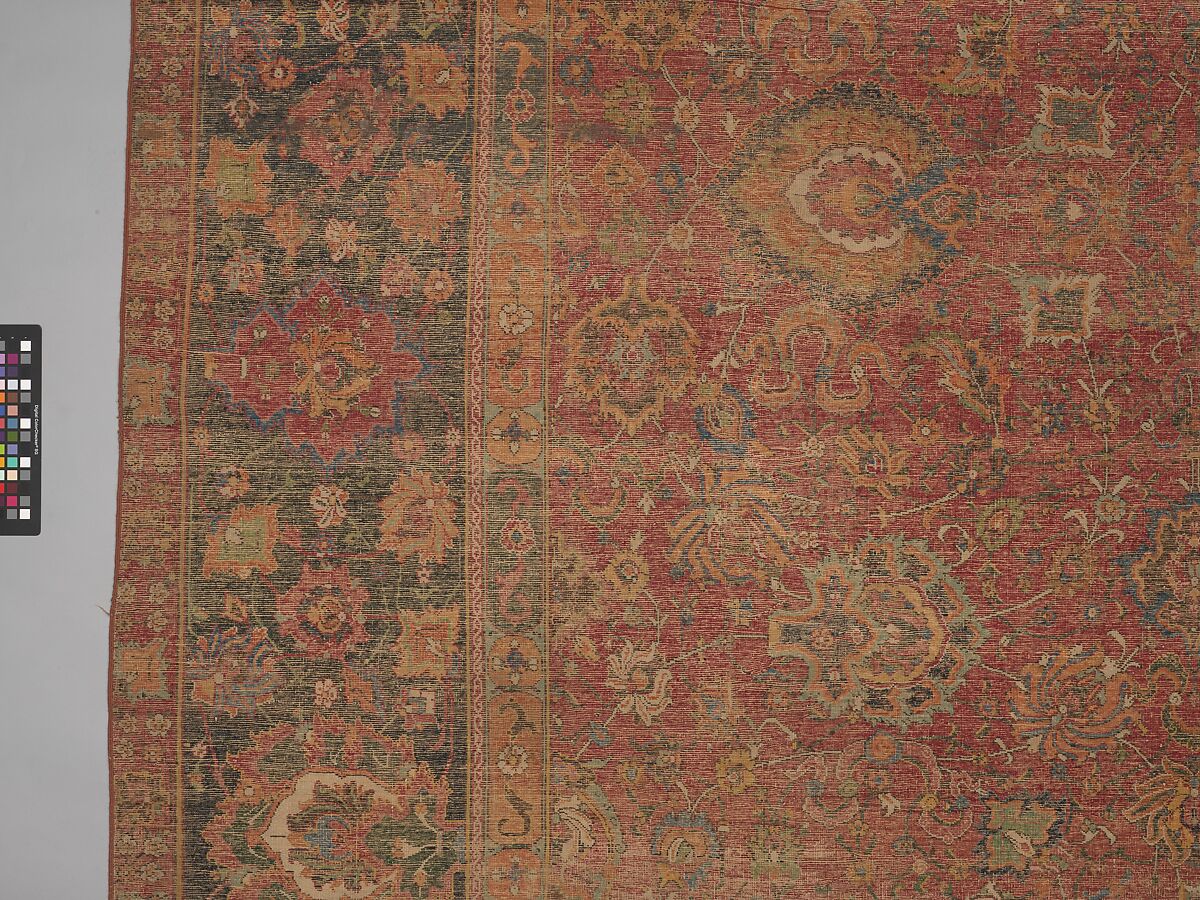 Carpet, Wool (warp, weft and pile); asymmetrically knotted pile