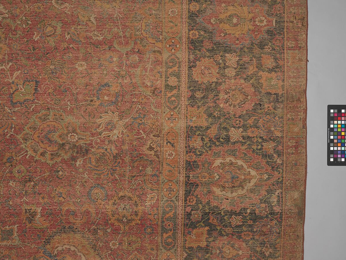 Carpet, Wool (warp, weft and pile); asymmetrically knotted pile