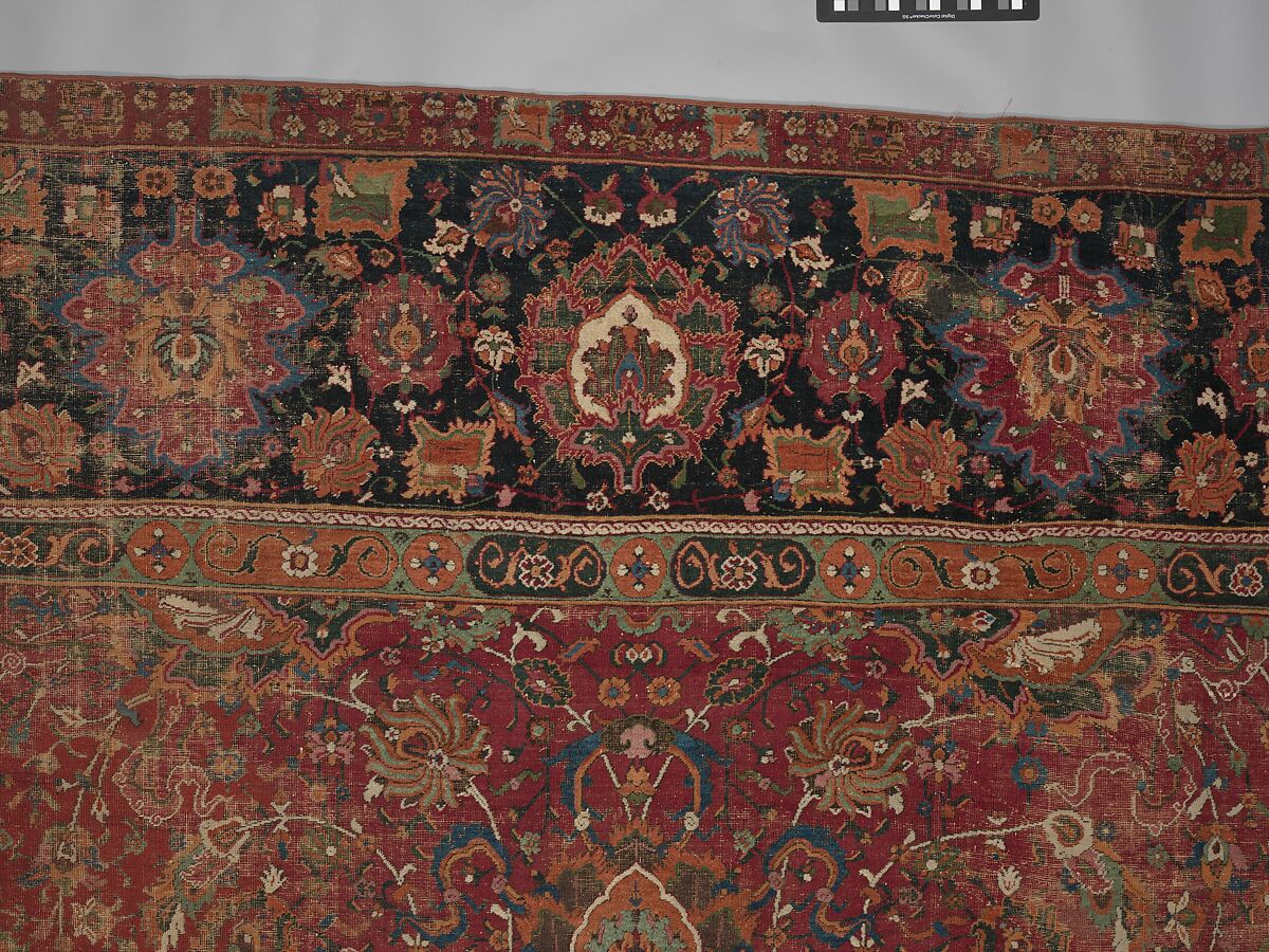 Carpet, Wool (warp, weft and pile); asymmetrically knotted pile