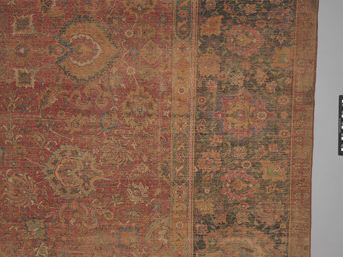 Carpet, Wool (warp, weft and pile); asymmetrically knotted pile
