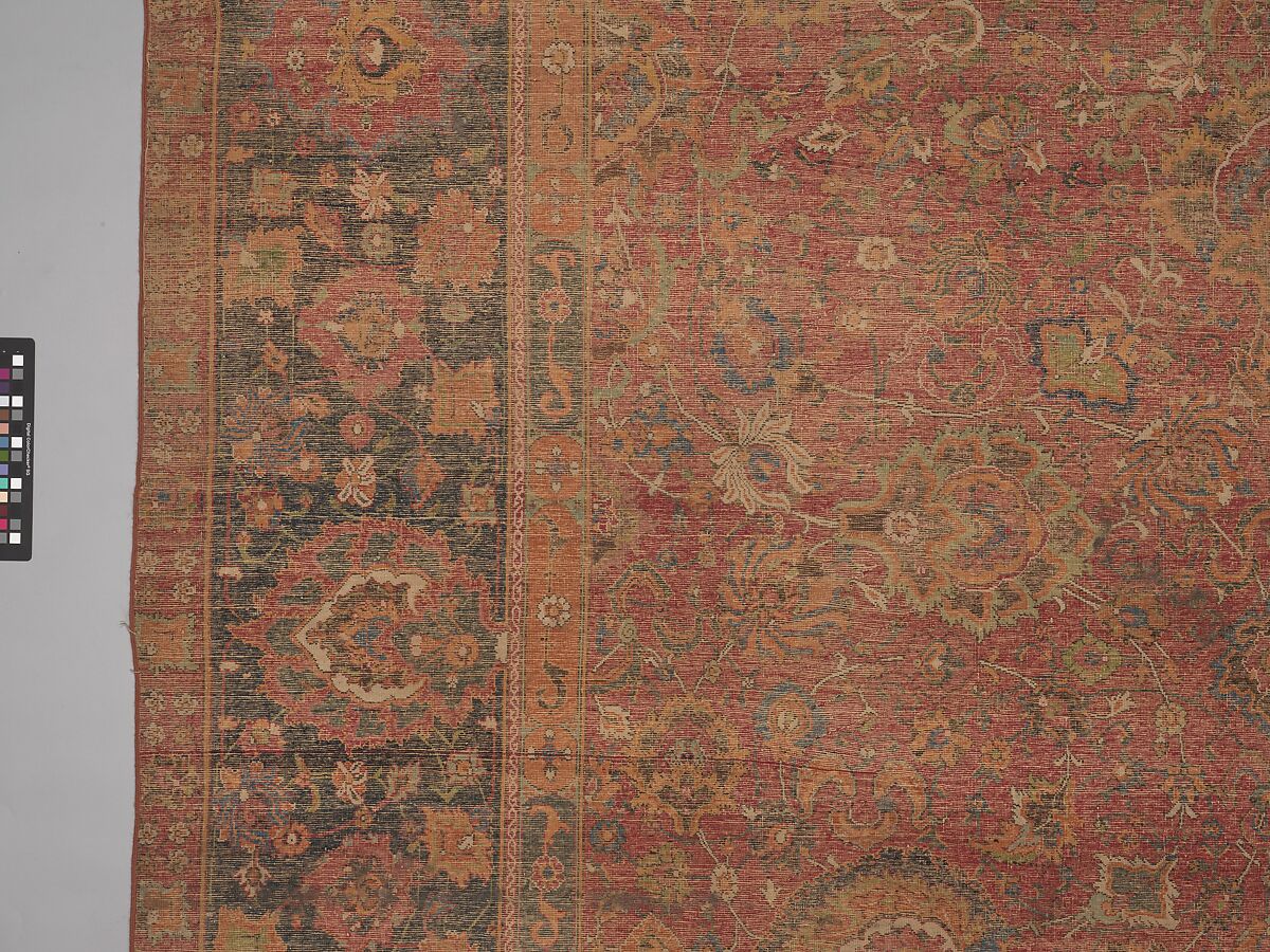 Carpet, Wool (warp, weft and pile); asymmetrically knotted pile