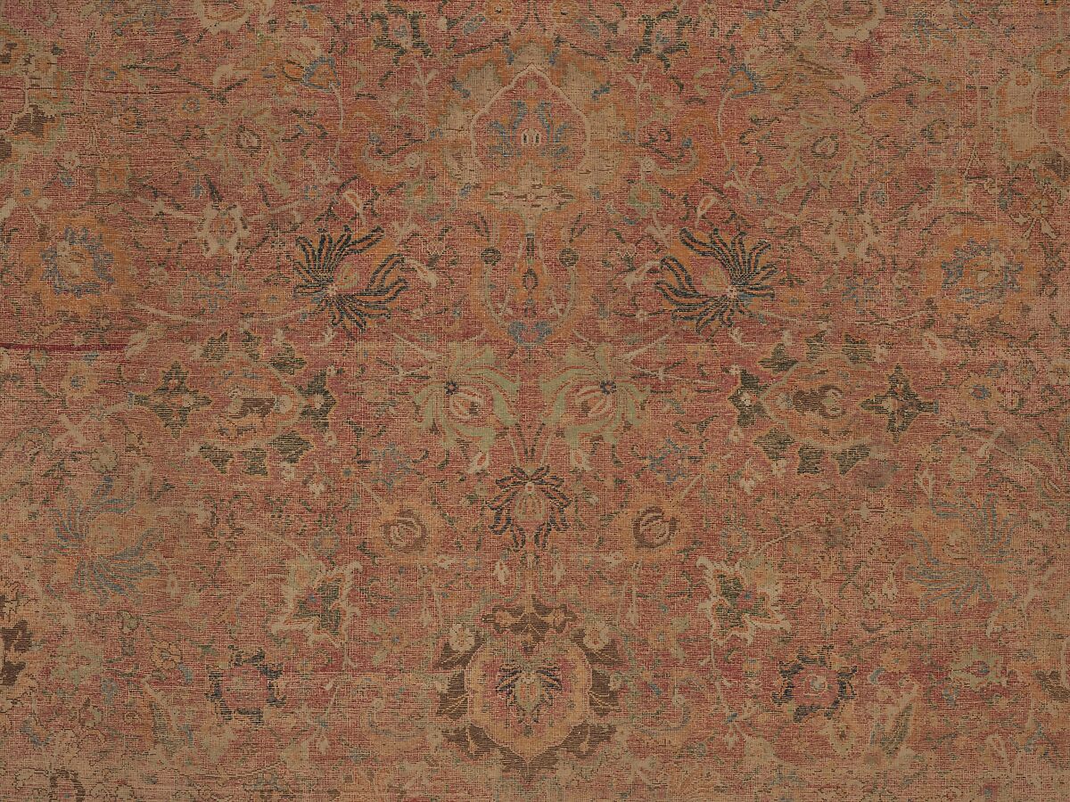 Carpet, Wool (warp, weft and pile); asymmetrically knotted pile