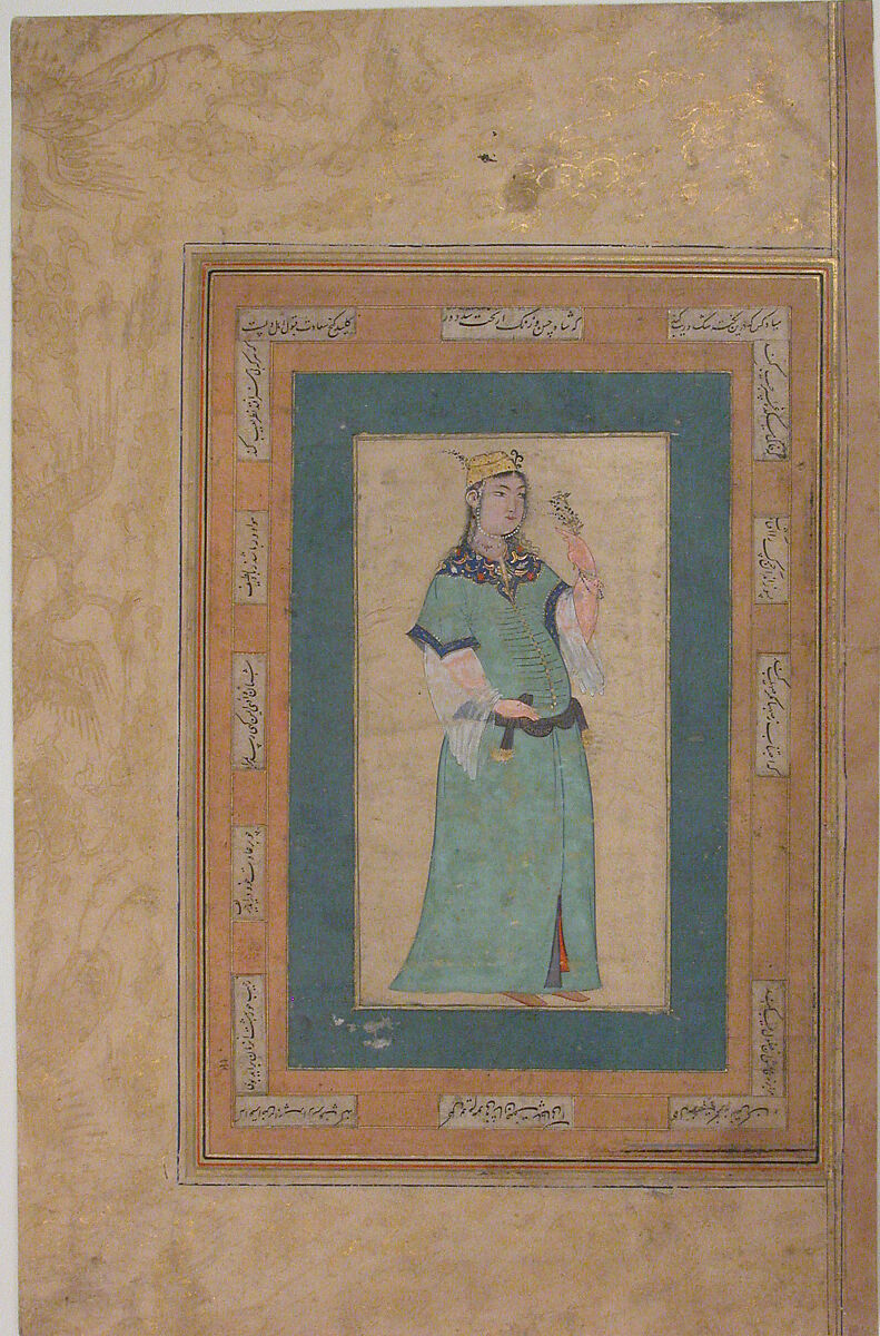 Portrait of a Woman, Tempura on paper