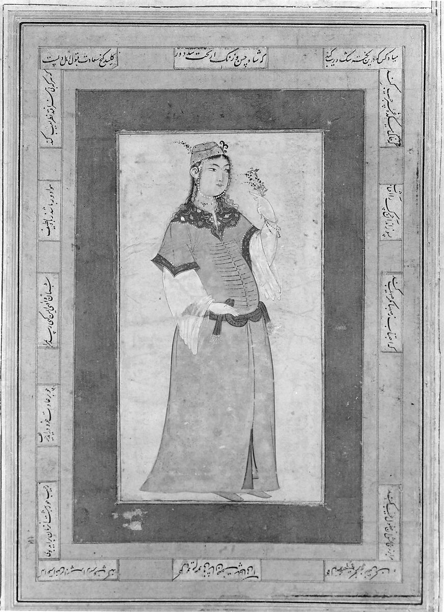 Portrait of a Woman, Tempura on paper