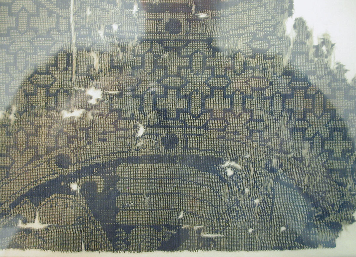 Textile with Birds and Horned Quadrupeds Flanking a Tree of Life, Silk; warp faced plain weave