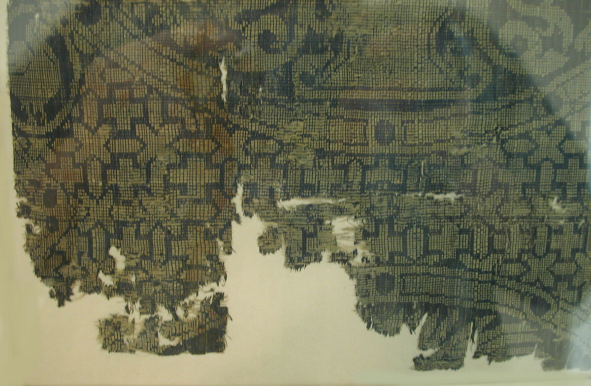 Textile with Birds and Horned Quadrupeds Flanking a Tree of Life, Silk; warp faced plain weave