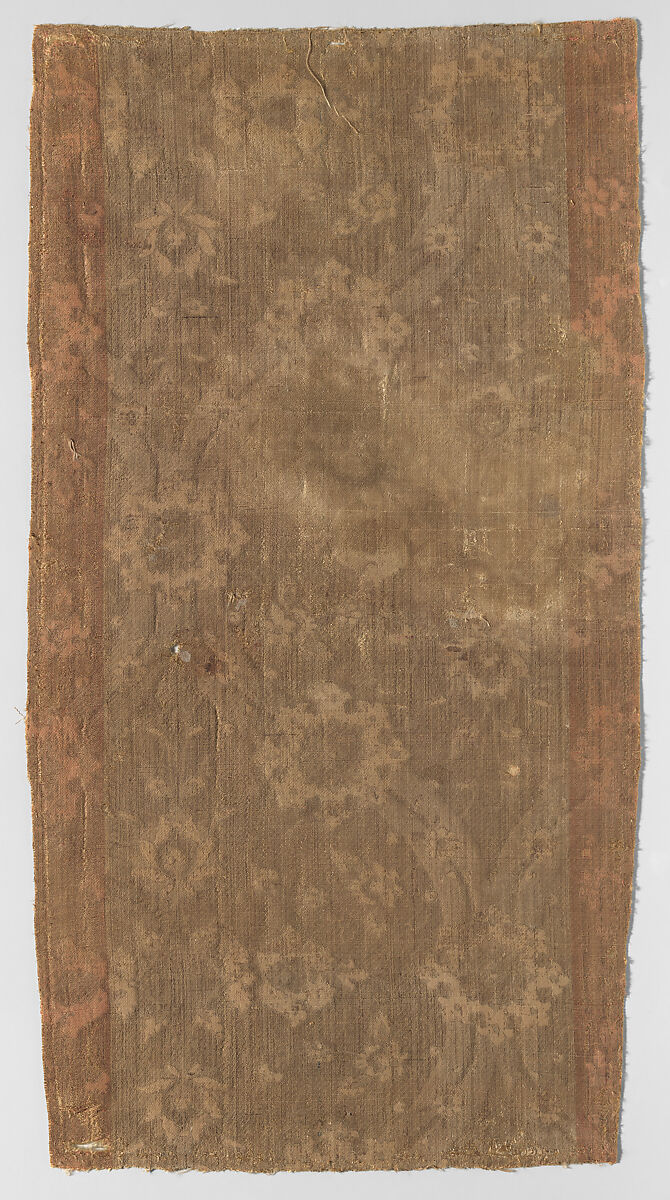 Silk Velvet Designed by 'Ghiyath', Ghiyath (Iranian, Yazd, born ca. 1530), Silk, cut and voided velvet with continuous floats of flat metal thread