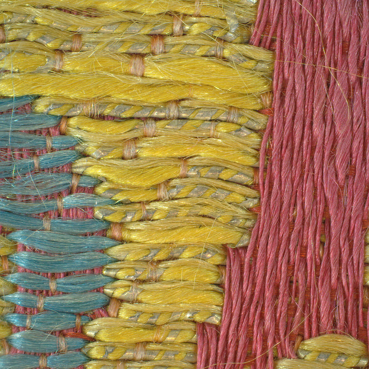 Silk Fragment with Wavy-vine Pattern on Green Ground, Silk, metal wrapped thread; lampas (kemha)