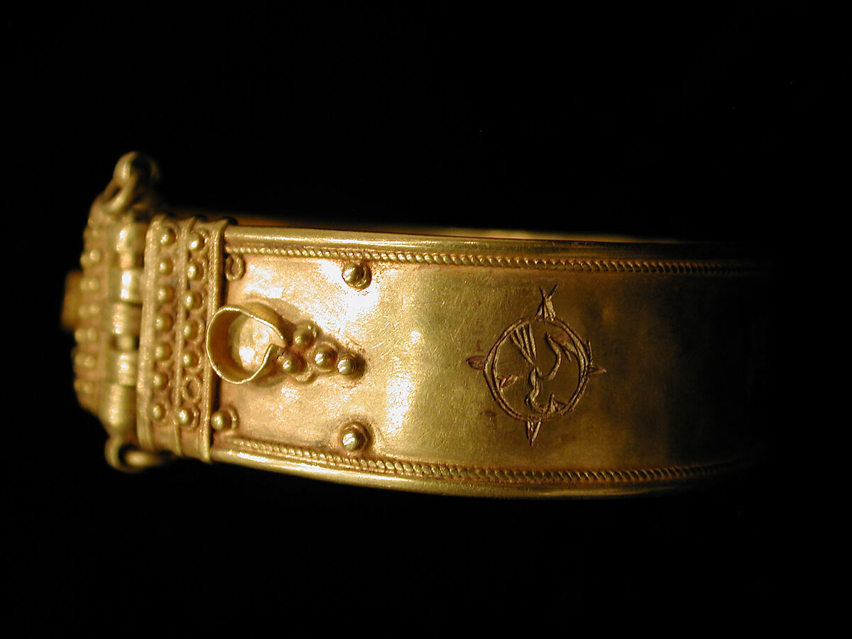 Bracelet, Gold sheet with granulation