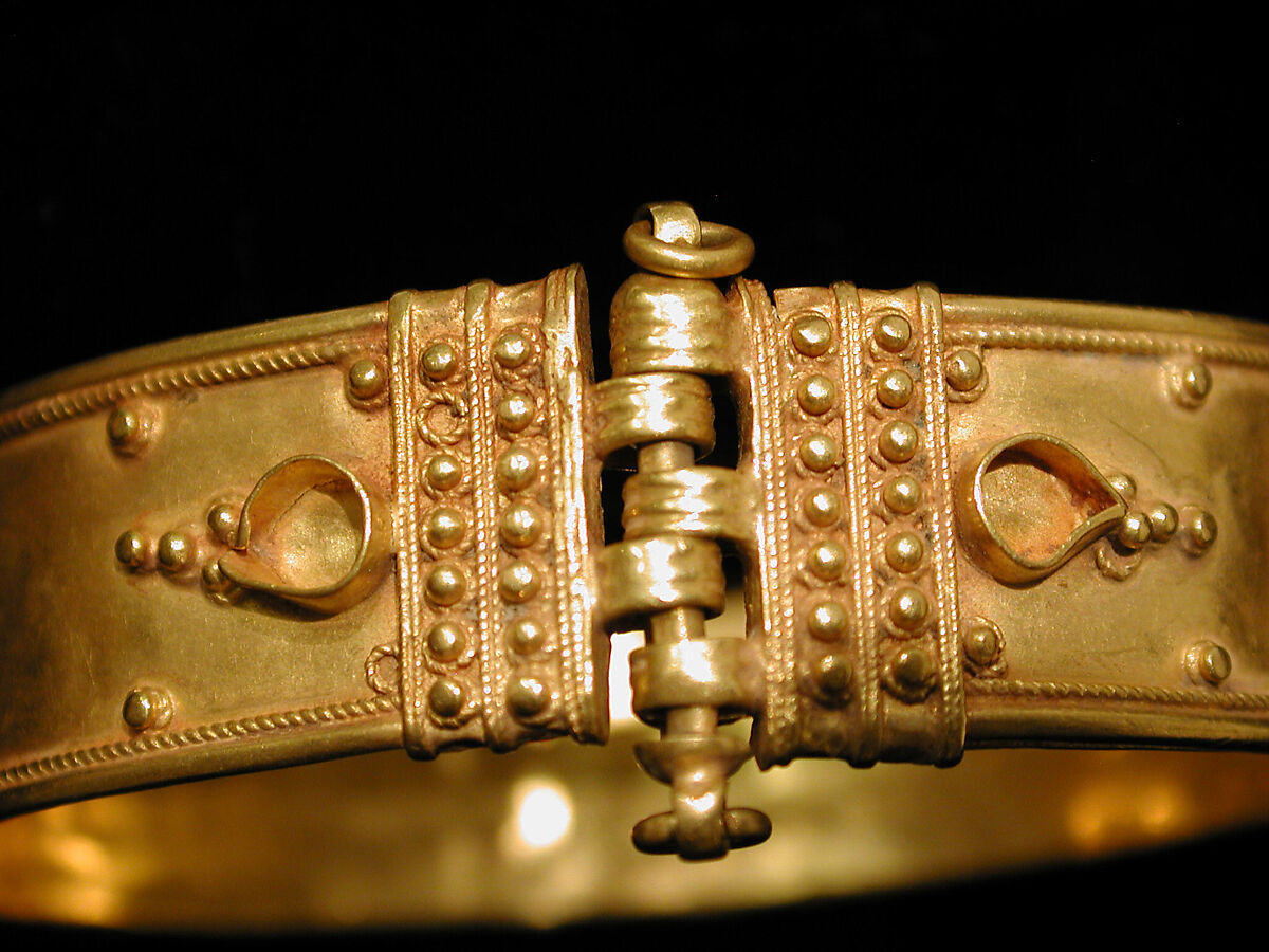 Bracelet, Gold sheet with granulation