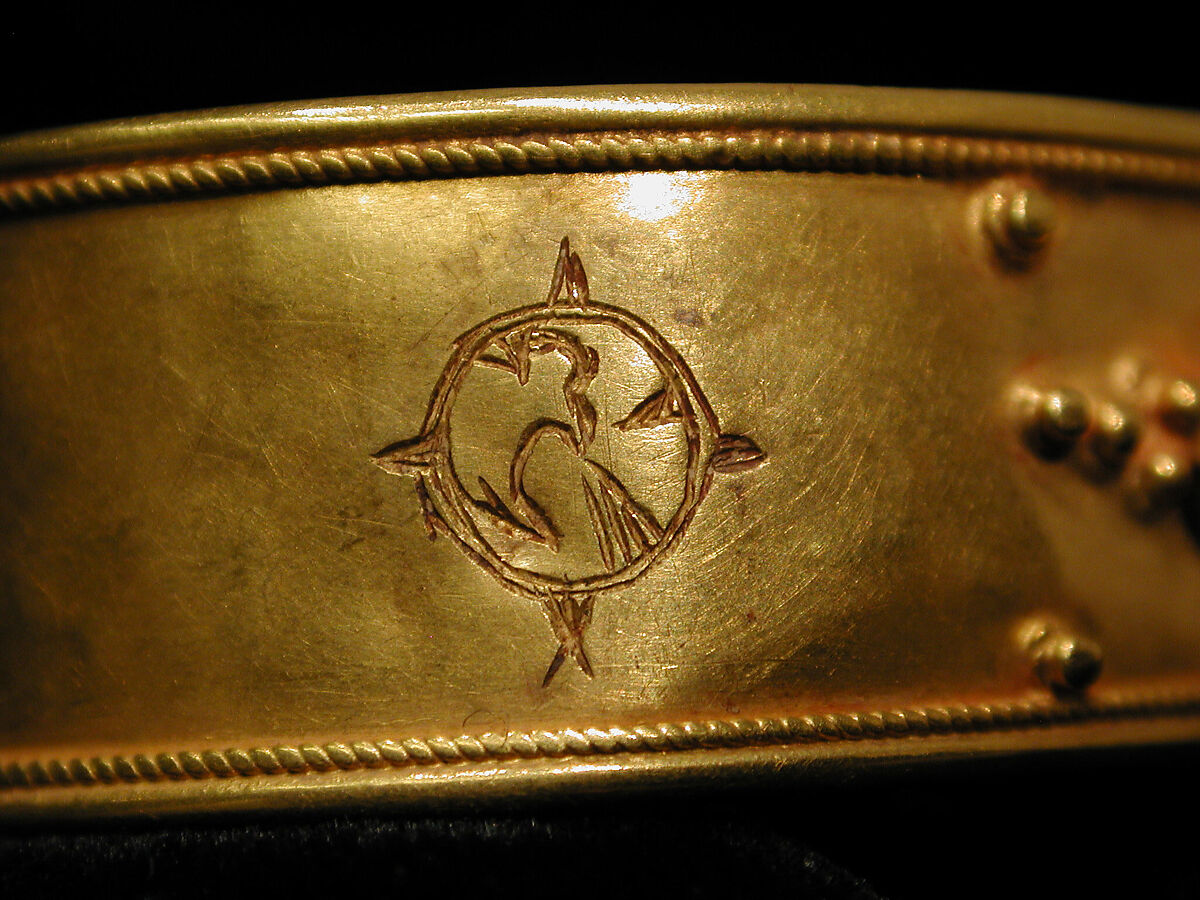 Bracelet, Gold sheet with granulation