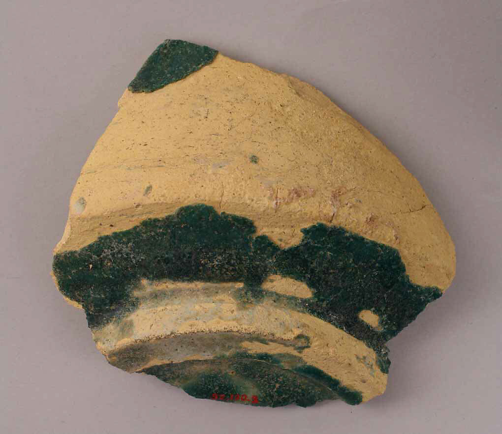 Fragment of a Jar, Earthenware; glazed 