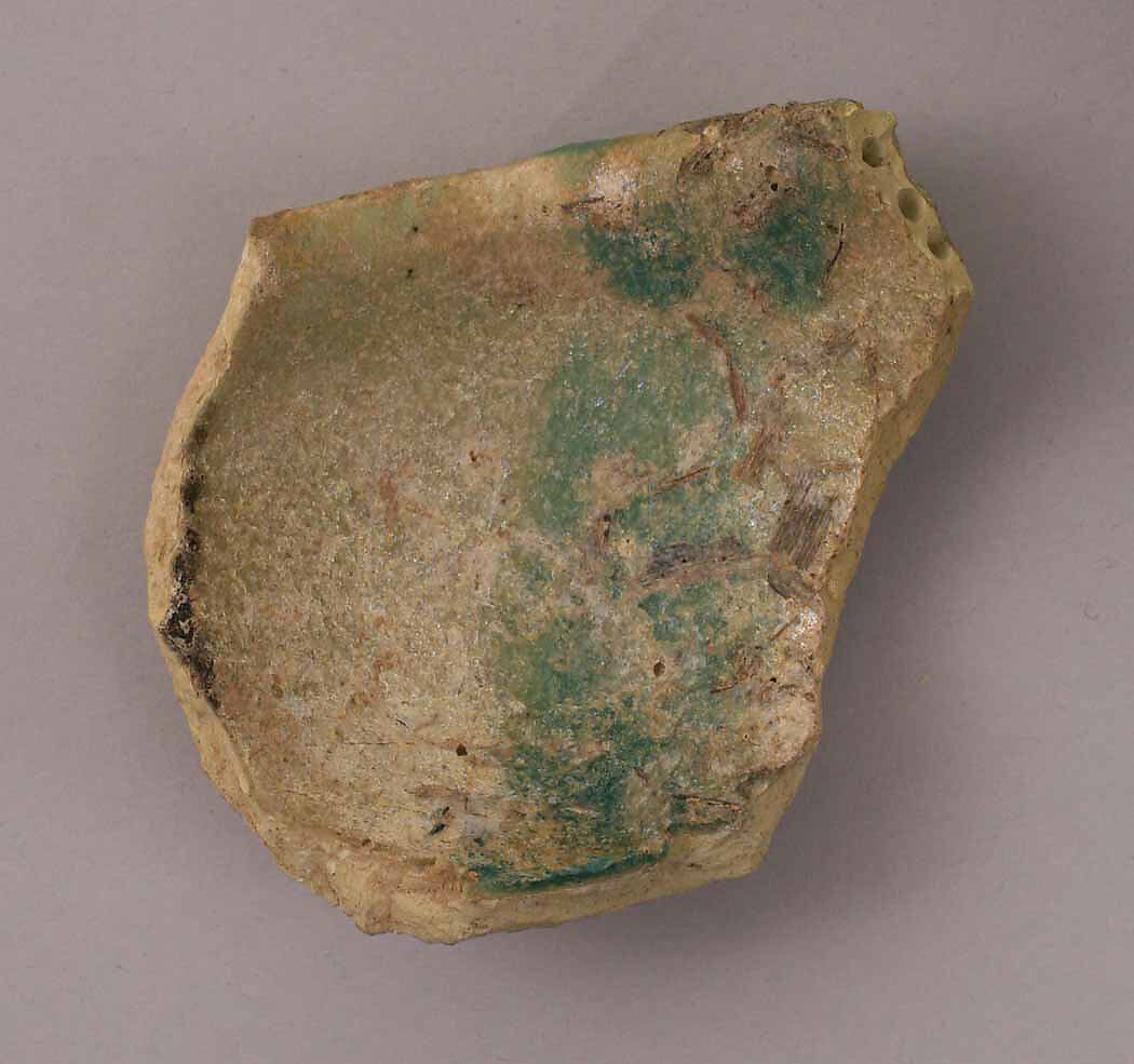Fragment of a Jar, Earthenware; glazed