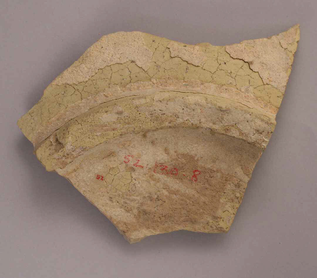 Fragment of a Bowl, Earthenware; glazed