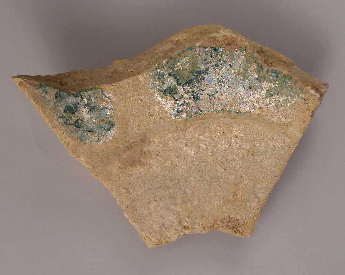 Fragment of a Bowl, Earthenware; glazed 