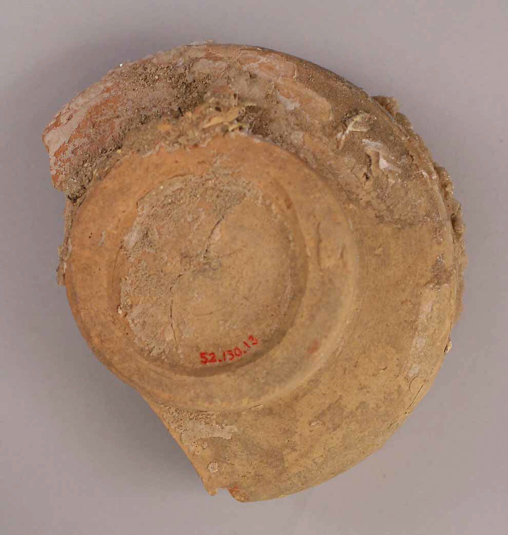 Fragment of a Bowl, Earthenware; unglazed
