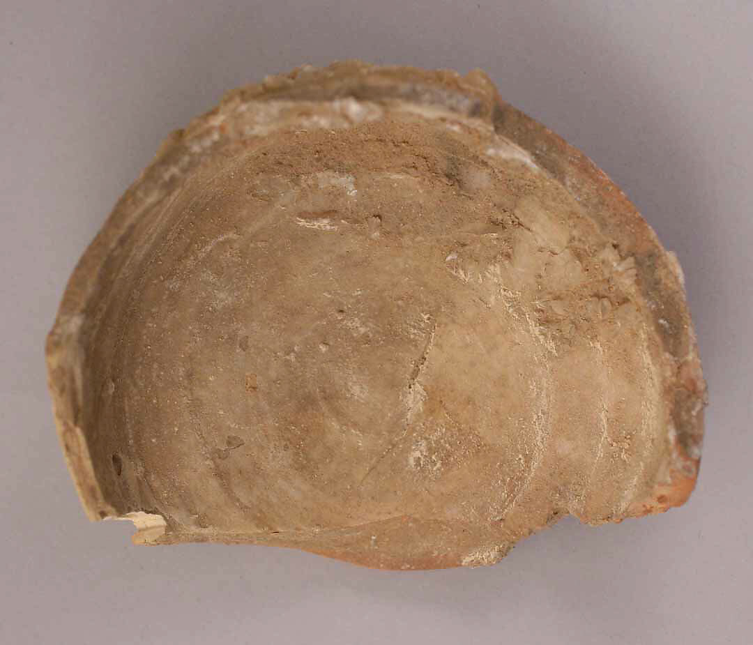 Fragment of a Bowl, Earthenware; unglazed 