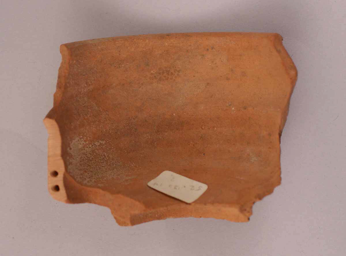 Ceramic Fragment, Earthenware; unglazed