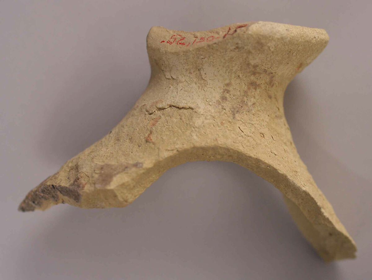 Ceramic Fragment, Earthenware; unglazed