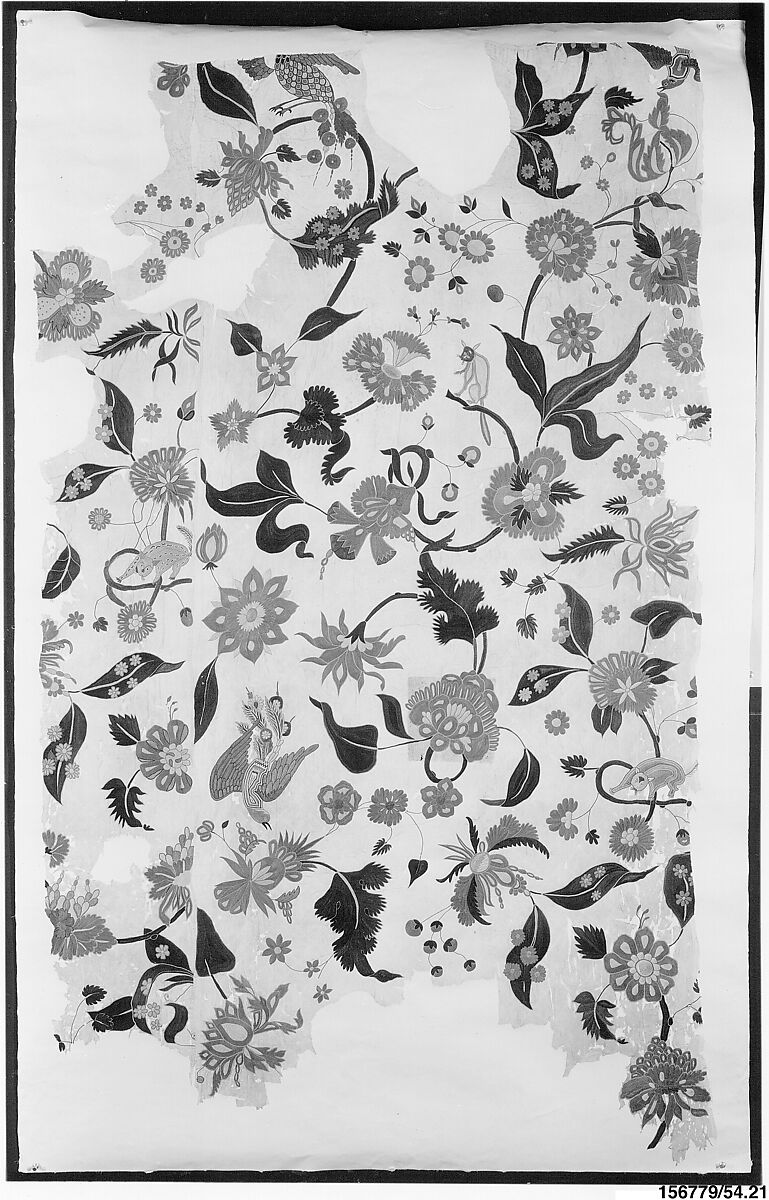 Bed Cover or Wall Hanging, Cotton, silk; plain weave, embroidered, originally quilted