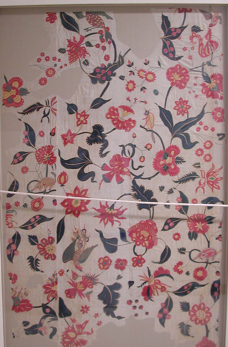 Bed Cover or Wall Hanging, Cotton, silk; plain weave, embroidered, originally quilted