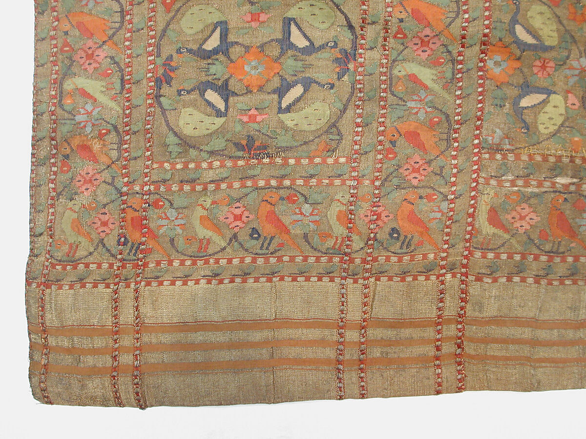 Shawl (Chaddar), Silk and metal wrapped thread