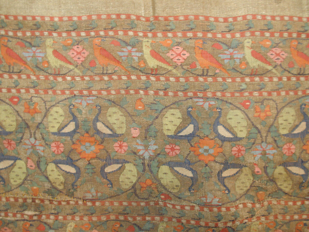 Shawl (Chaddar), Silk and metal wrapped thread