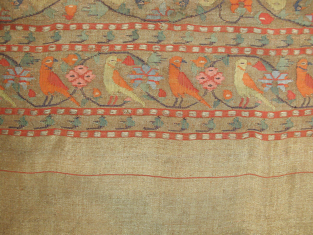 Shawl (Chaddar), Silk and metal wrapped thread