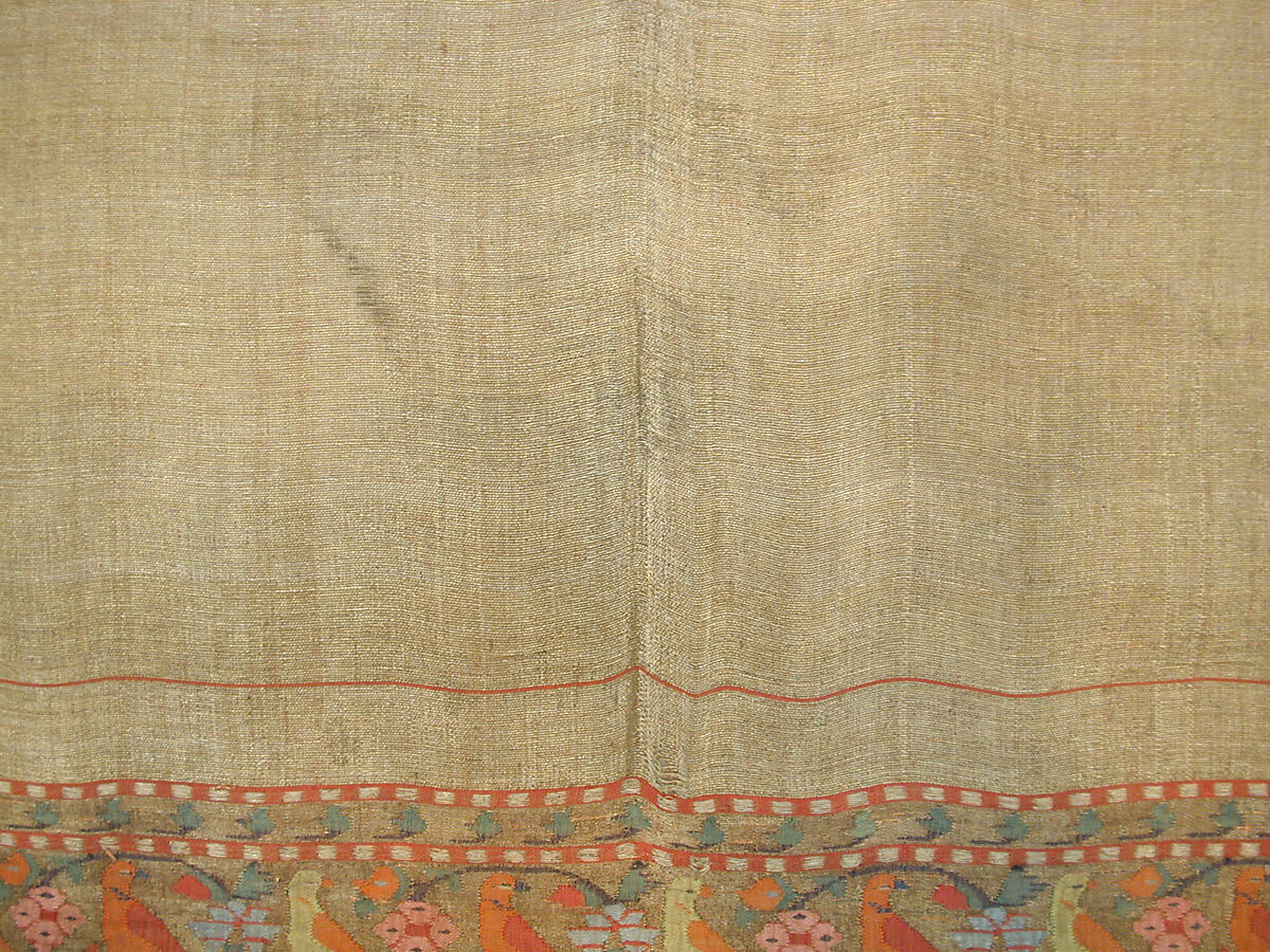 Shawl (Chaddar), Silk and metal wrapped thread
