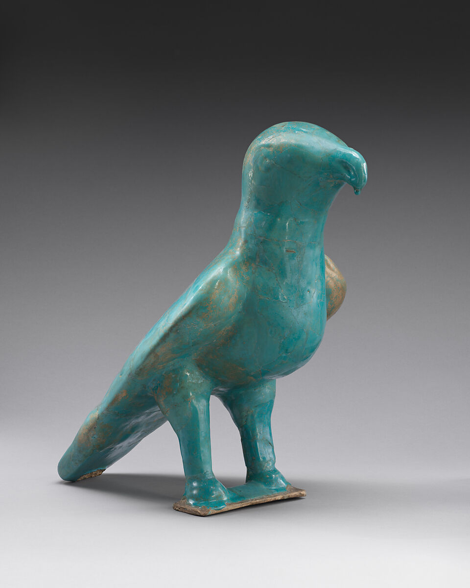 Figure of a Predatory Bird, Stonepaste; monochrome glazed 