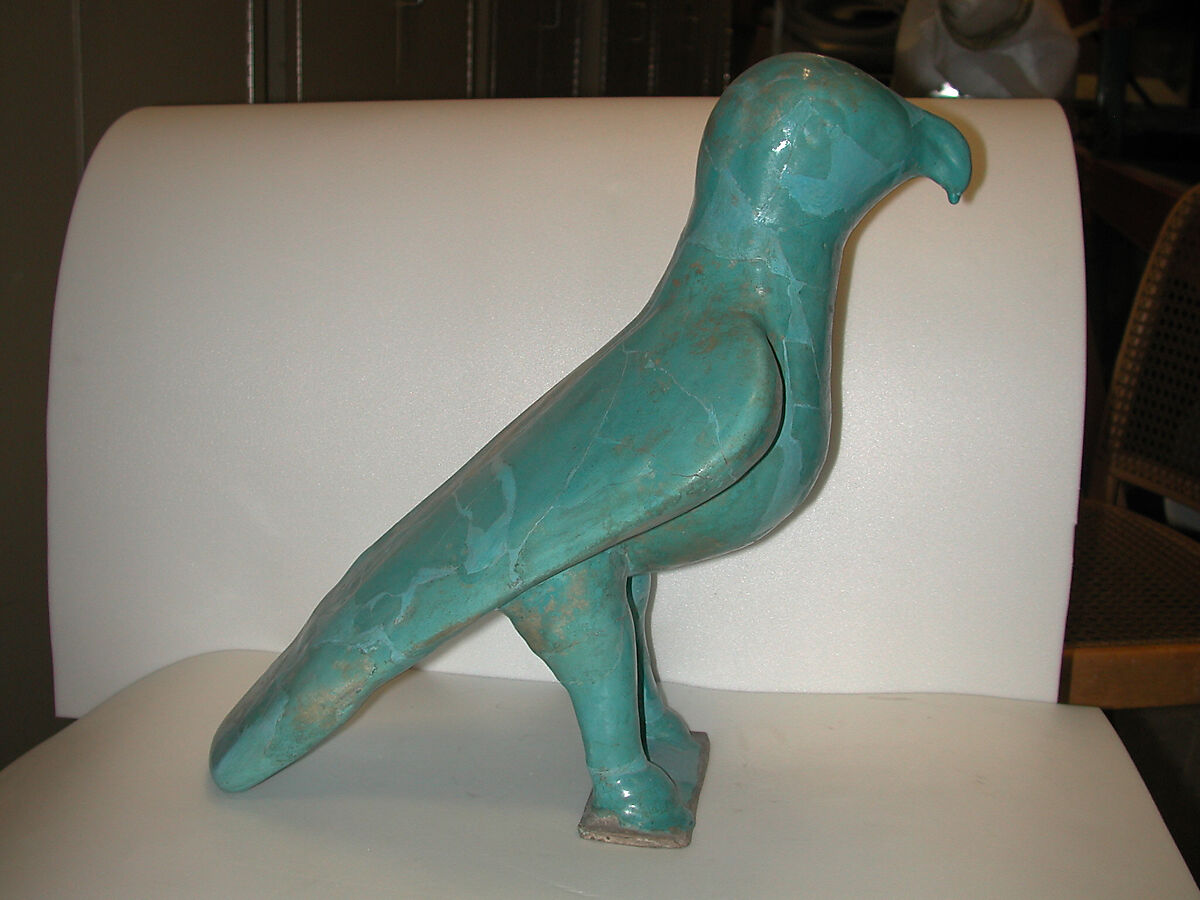 Figure of a Predatory Bird, Stonepaste; monochrome glazed