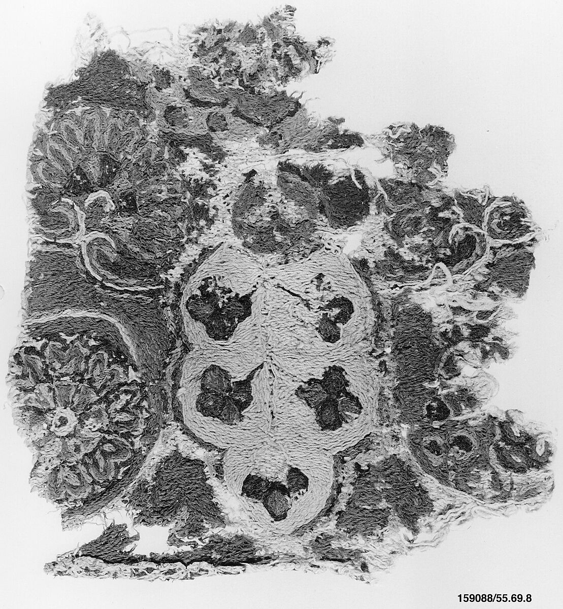 Textile Fragment, Wool; embroidered 
