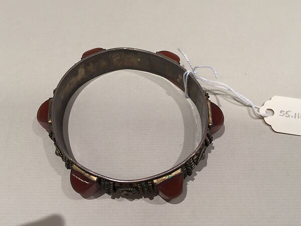 Bracelet, Silver and imitation coral