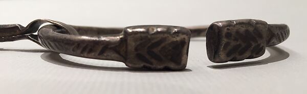 Fibula, Silver; incised, niello