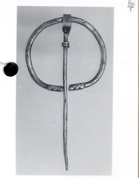 Fibula, Silver; incised, niello