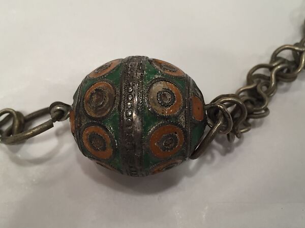 Pectoral Ornament, Silver, enamel, and coral