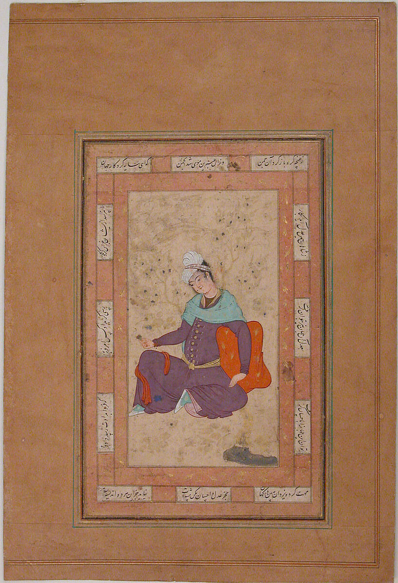 Portrait of a Youth, Opaque watercolor and gold on paper