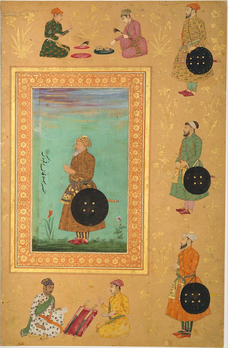 Portrait of Islam Khan Mashhadi, Payag (Indian, active ca. 1591–1658), Opaque watercolor and gold on paper 