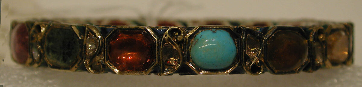 Bracelet or Armlet, Gold, enamel, semi-precious stones