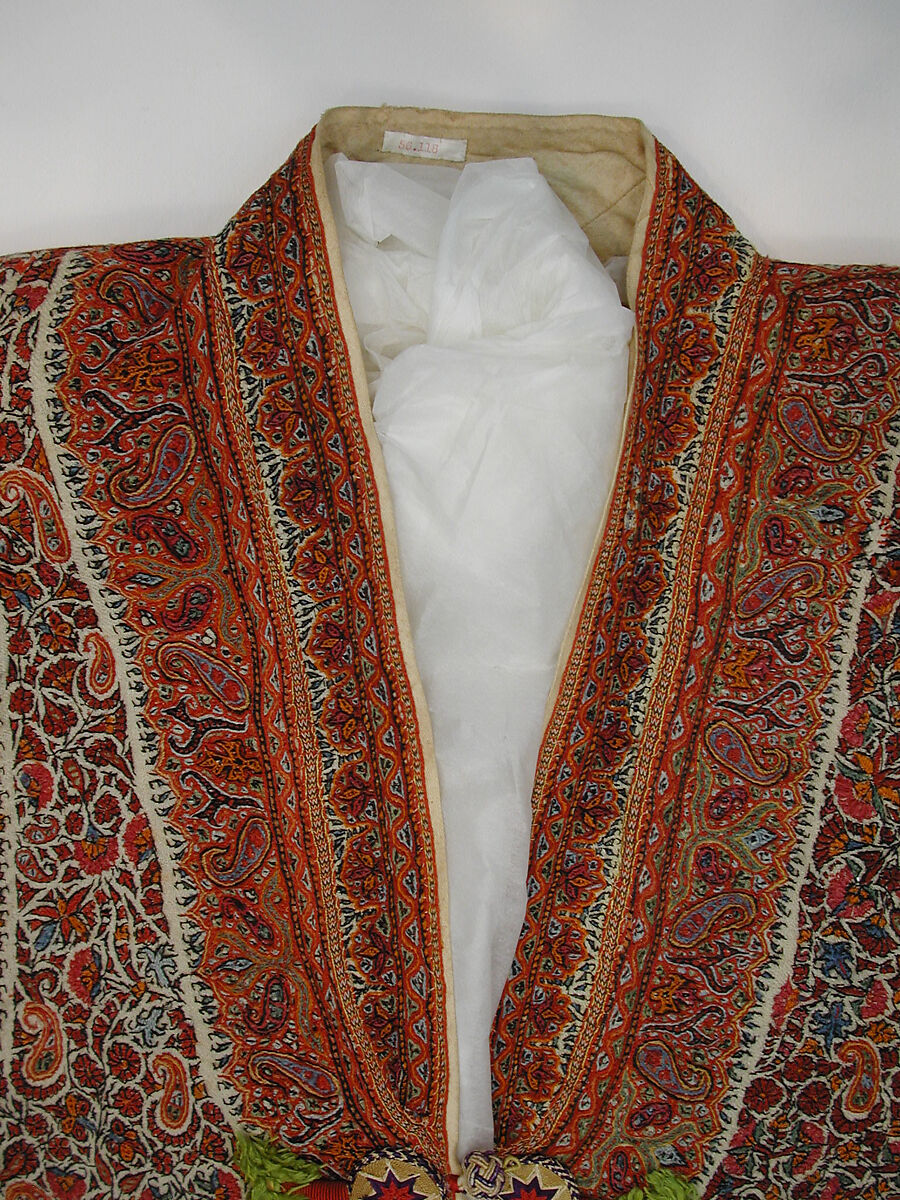 Coat (Choga), Wool; embroidered