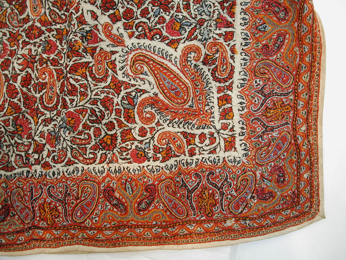 Coat (Choga), Wool; embroidered