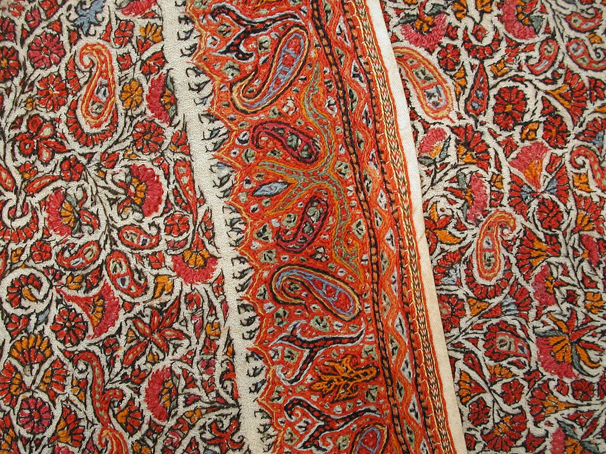 Coat (Choga), Wool; embroidered