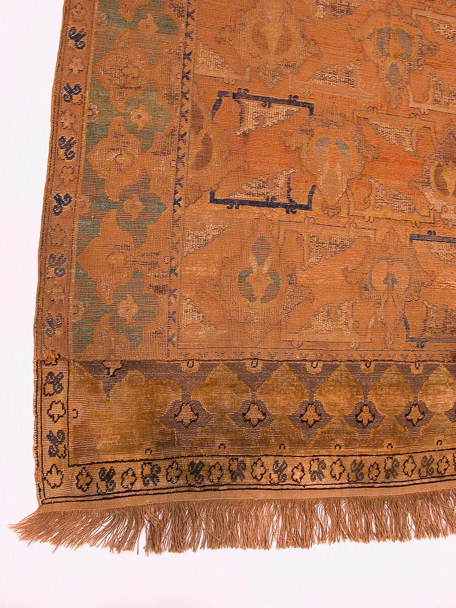 Polonaise Carpet, Cotton (warp), silk (weft and pile), metal wrapped thread; asymmetrically knotted pile, brocaded
