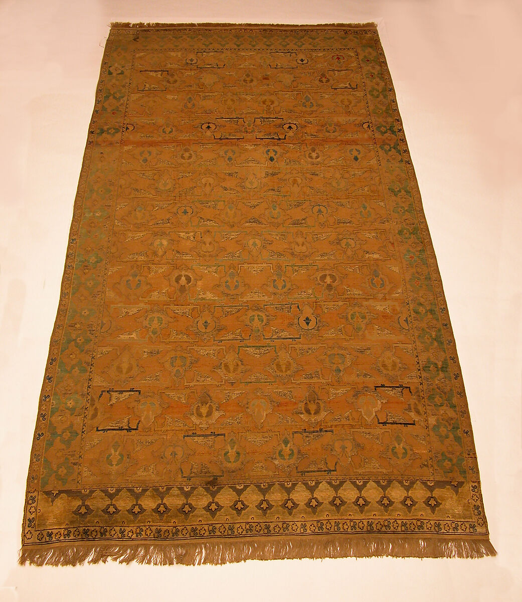 Polonaise Carpet, Cotton (warp), silk (weft and pile), metal wrapped thread; asymmetrically knotted pile, brocaded