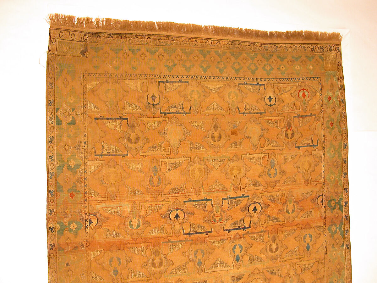 Polonaise Carpet, Cotton (warp), silk (weft and pile), metal wrapped thread; asymmetrically knotted pile, brocaded