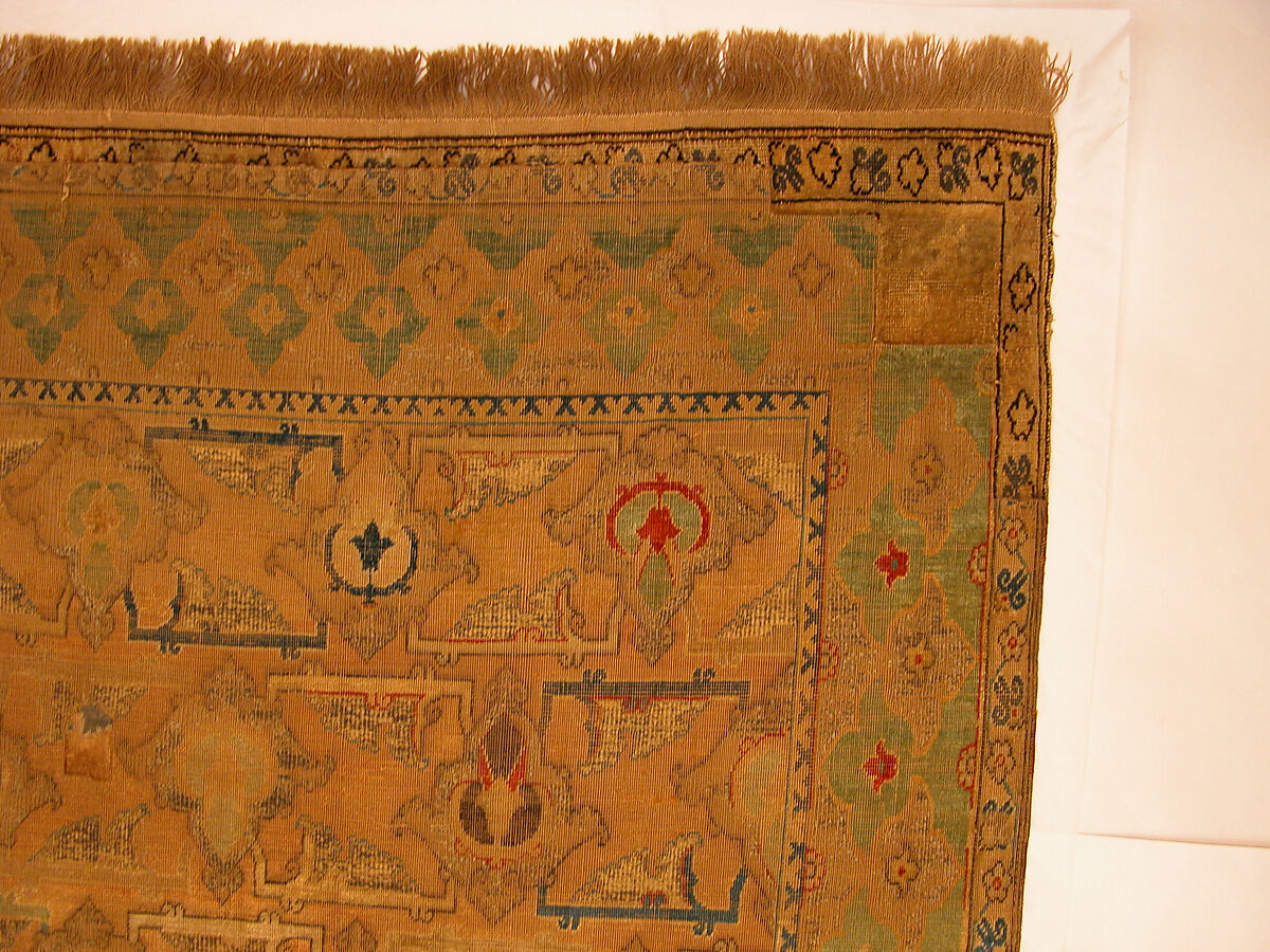 Polonaise Carpet, Cotton (warp), silk (weft and pile), metal wrapped thread; asymmetrically knotted pile, brocaded